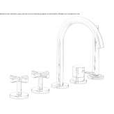 5-hole bathtub faucet with hand shower Mariabe