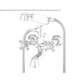 Set of outdoor wall-mounted bathtub with a shower head Vieremae
