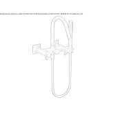 2-hole wall-mounted metal bathtub set with diverter Uxheim