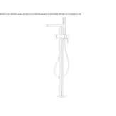 Bathtub faucet standing on the floor with a shower hand Nyrsko