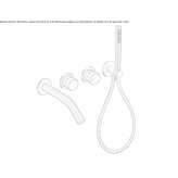 Wall-mounted bathtub set with hand shower Pliska