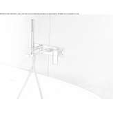 Wall-mounted bathtub faucet with a shower hand Velasca