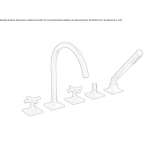 Set of a 5-hole bathtub with a shower head Uxheim
