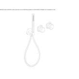 3-hole stainless steel shower set with hand shower Pliska