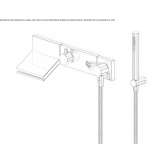 Bathtub faucet with a shower hand Byram