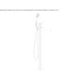 Free-standing brass bath tap with hand shower Nauen