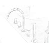 Set of a 5-hole bathtub with a shower head Palleja