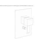 Wall-mounted bathtub faucet with diverter and plate Hervias