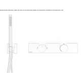 Stainless steel wall-mounted bathtub faucet with diverter Sarafovo