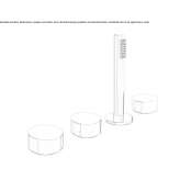 4-hole bathtub set with a hand shower Scobey