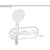 ABS wall-mounted bathtub faucet with a shower hand Ararat