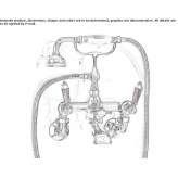 3-hole wall-mounted bathtub faucet Cesme