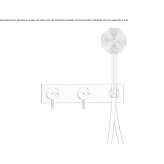 Set of 2 wall-mounted faucets for bathtub/shower Anaya