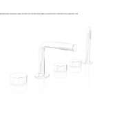 Set of a 5-hole bathtub with a shower head Scobey