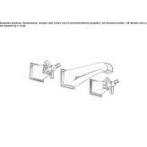 3-hole brass bathtub faucet for wall mounting Lastovo