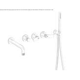 Zestaw wannowy ścienny z przełącznikiem i główką prysznicową Itatuba