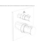 Concealed thermostatic shower faucet with diverter Choloma
