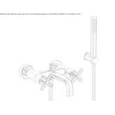 Wall-mounted bathtub faucet with a shower hand Horodnia