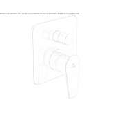 Concealed single-lever bathtub faucet with diverter Noginsk