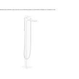 Single-lever bathtub faucet standing on the floor Ceton