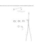 Wall-mounted bathtub faucet with a shower hand Narvik