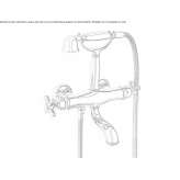 Wall-mounted bathtub faucet with a shower hand Sebnitz