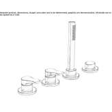 4-hole bathtub set with a hand shower Zoppola