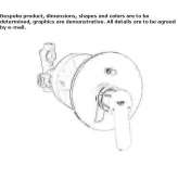 Wall-mounted single-lever bathtub and shower faucet Vannes