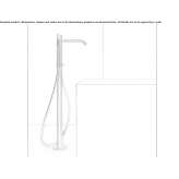 Free-standing hydroprogressive bathtub faucet Gualaco