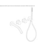 Wall-mounted bathtub set with hand shower Pliska
