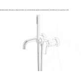 Wall-mounted bathtub faucet with a shower hand Zoppola