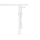 Free-standing single-lever bathtub faucet with a hand shower Imatra
