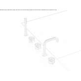 Stainless steel hydroprogressive bathtub set with a shower head Korgan
