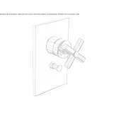 Single-lever wall-mounted bathtub faucet with a diverter Horodnia