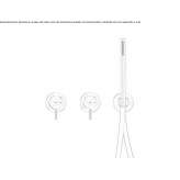 Set of 2 bathtub/shower taps with hand shower Anaya