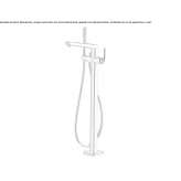 Free standing bathtub set with diverter and shower head Chichica