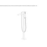 Bathtub faucet standing on the floor with a shower hand Loiching