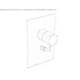 Shower faucet with diverter and plate Marki