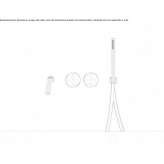 Hydroprogressive bathtub faucet with a shower hand Suruc