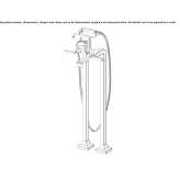 Set of outdoor standing bathtub with a shower head Zamostea