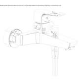 Wall-mounted bathtub faucet Escada