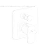 Single-lever wall-mounted bathtub faucet Valthe