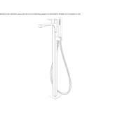 Single-lever bathtub faucet standing on the floor Lirio