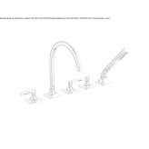 5-hole concealed bathtub set with a hand shower Uxheim