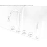 Set of a 5-hole bathtub with a shower head Skorzec