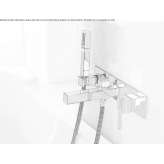 Wall-mounted bathtub faucet with a shower hand Victor