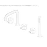 Stainless steel hydroprogressive bathtub set with a shower head Kuhmo