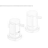 Countertop mounted stainless steel thermostatic bathtub faucet with diverter Viewbank
