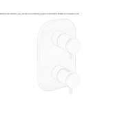 Thermostatic shower tap with plate Ortelle