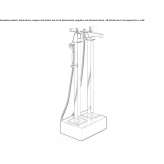 Free-standing brass bathtub faucet Yabucoa